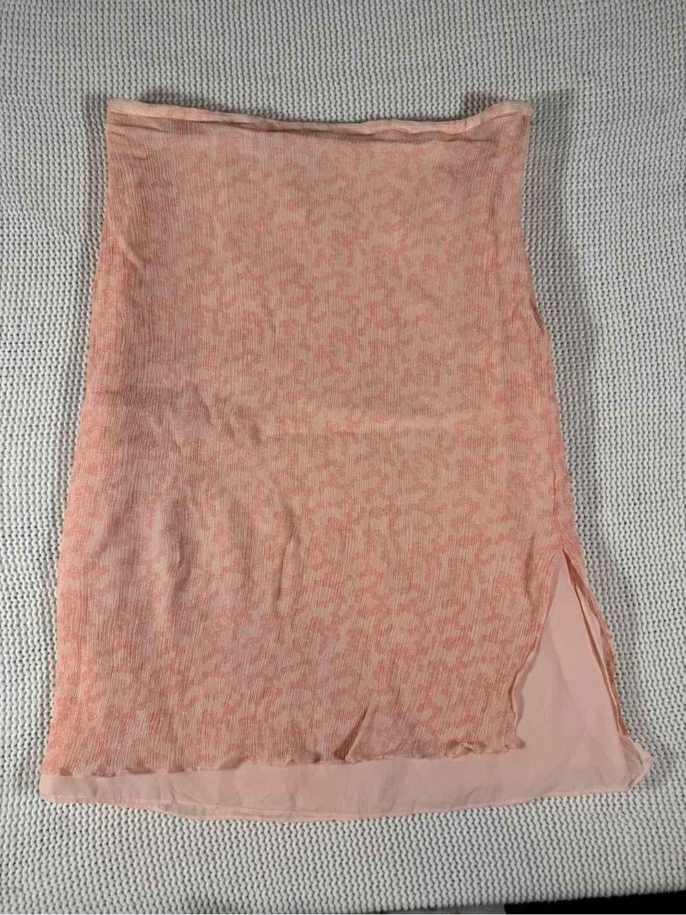Vintage Merona 100% Silk Textured Skirt – Blush Pink – Size L